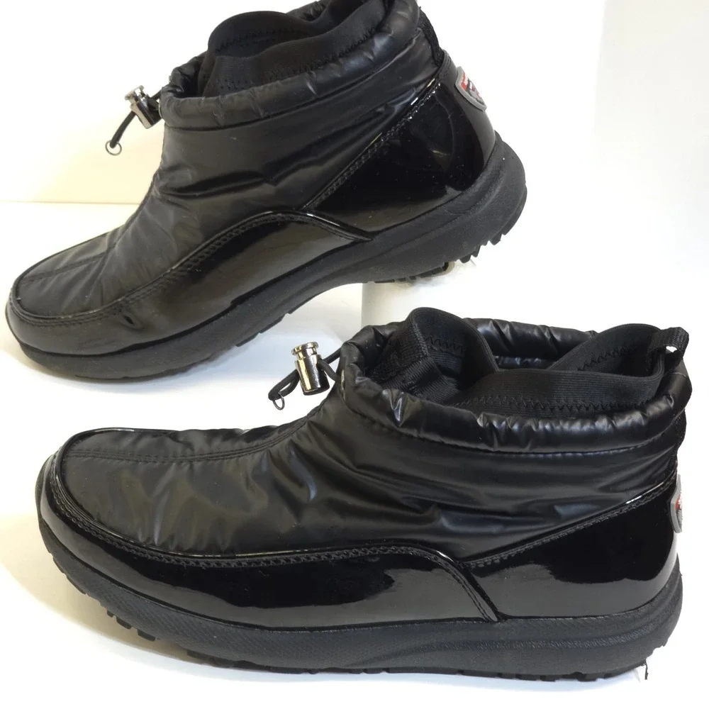 Women's Sporto Insulated Shoes Puffer Booties Wool‎ Fur Size 6M Black